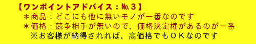 ワンポイントアドバイス:№3