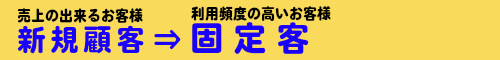 新規顧客⇒固定客