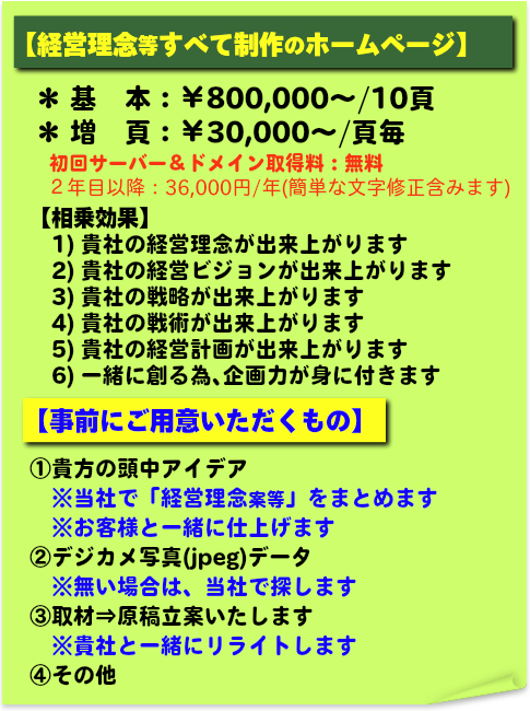 お客様と一緒に原稿創るホームページは、